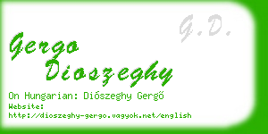 gergo dioszeghy business card