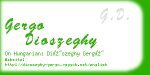 gergo dioszeghy business card